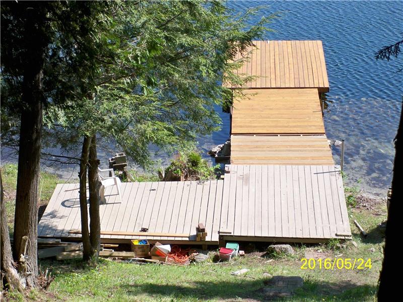 View of the dock and lake